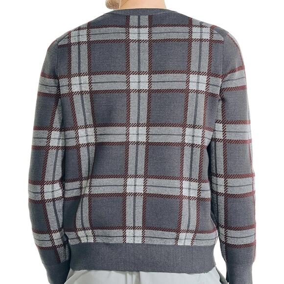 Nautica Men's Navtech Plaid Jacquard Crewneck Sweater, Size XXL - Picture 2 of 7